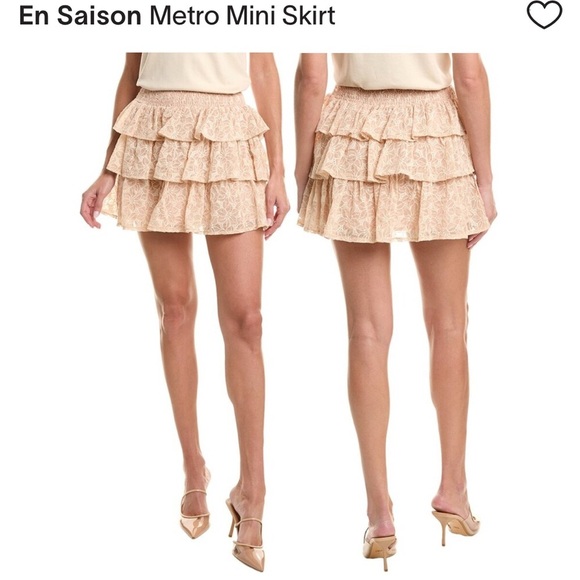 En Saison Cream Metro Mini Skirt - Picture 1 of 4